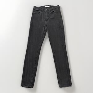 Levis Jeans Women's Size 27 Black 721‎ High Rise Skinny Dark Wash Stretch 25x26